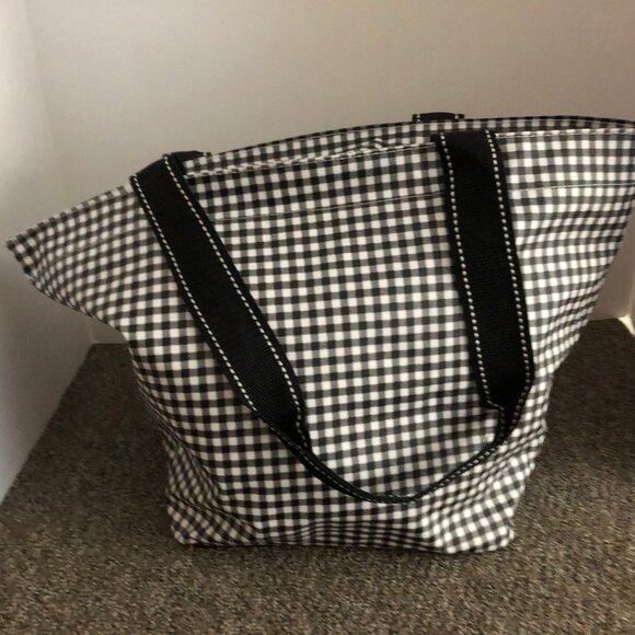 SCOUT Black & White Checked Tote - Picture 3 of 6